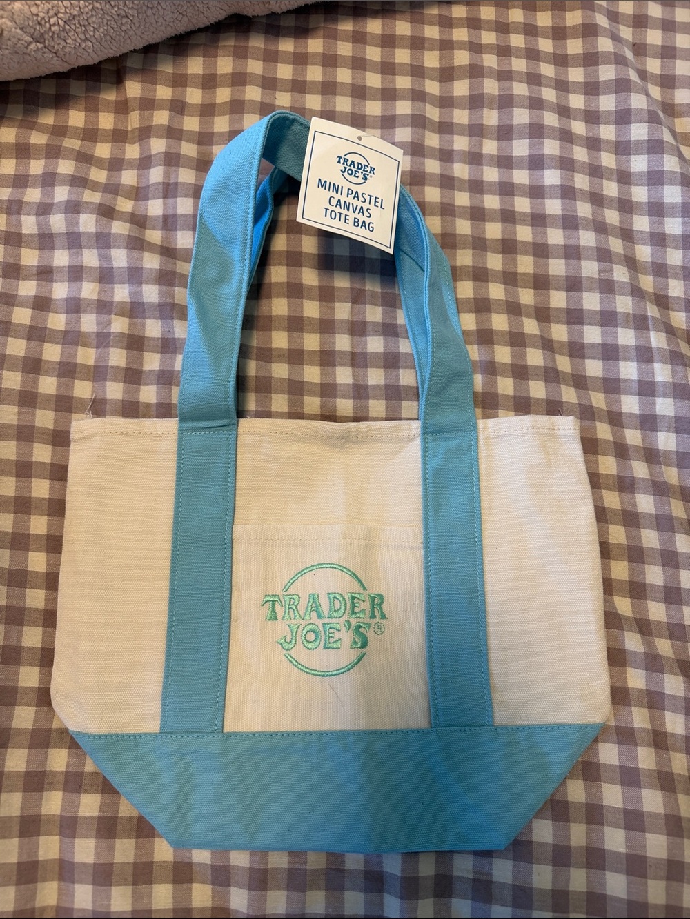 Trader Joe’s Mini Pastel Canvas Tote Bag
